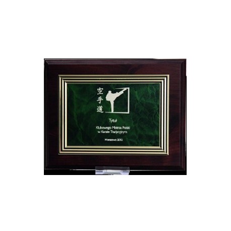 Dyplom drewniany MDF z tabliczką grawerowaną - HG225
