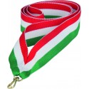 Wstążka do medalu - "Czerwona-biało-zielona" 22 mm - V2-R/W/GN