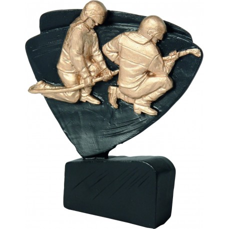 Figurka odlewana - straż pożarna - czarno-złota - RFEL5024/BK/G
