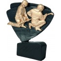Figurka odlewana - straż pożarna - czarno-złota - RFEL5024/BK/G