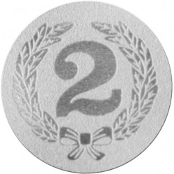 Emblemat samoprzylepny srebrny - PS1-A37/S