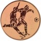Emblemat samoprzylepny brązowy - piłka nożna - D1-A2/B
