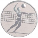 Emblemat samoprzylepny srebrny - siatkówka - D2-A6/S