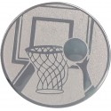 Emblemat samoprzylepny srebrny - koszykówka - D1-A8/S