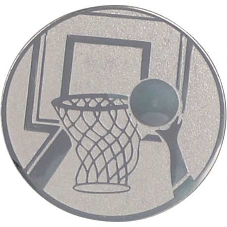 Emblemat samoprzylepny srebrny - koszykówka - D2-A8/S