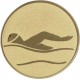 Emblemat samoprzylepny złoty - pływanie - D1-A9/G