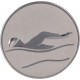 Emblemat samoprzylepny srebrny - pływanie - D1-A9/S