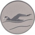 Emblemat samoprzylepny srebrny - pływanie - D1-A9/S