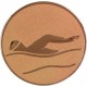 Emblemat samoprzylepny brązowy - pływanie - D2-A9/B