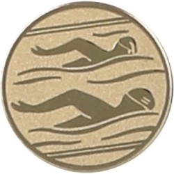 Emblemat samoprzylepny złoty - pływanie - D1-A10