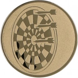 Emblemat samoprzylepny złoty - rzutki / dart - D1-A21