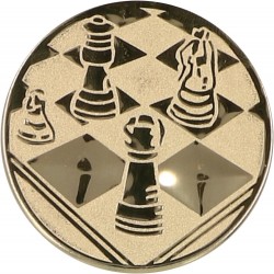 Emblemat samoprzylepny złoty - szachy - D2-A22