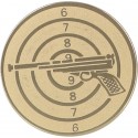 Emblemat samoprzylepny złoty - strzelectwo - D2-A51