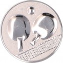 Emblemat samoprzylepny srebrny - tenis stołowy - D2-A46/S