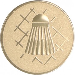 Emblemat samoprzylepny złoty - badminton - D1-A45