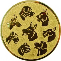 Emblemat samoprzylepny złoty - psy - D1-A76
