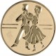 Emblemat samoprzylepny złoty - taniec towarzyski - D1-A24