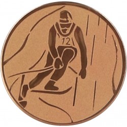 Emblemat samoprzylepny brązowy - narciarstwo alpejskie - D1-A93/B