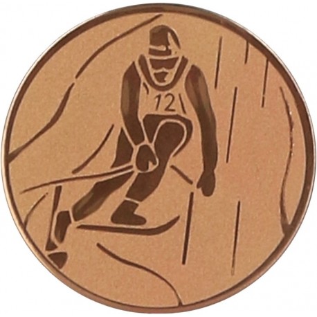 Emblemat samoprzylepny brązowy - narciarstwo alpejskie - D1-A93/B