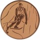 Emblemat samoprzylepny brązowy - narciarstwo alpejskie - D2-A93/B