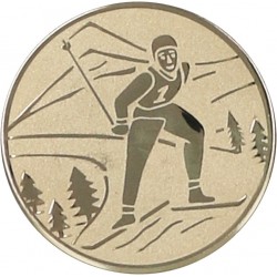 Emblemat samoprzylepny złoty - narciarstwo klasyczne - D1-A94/G