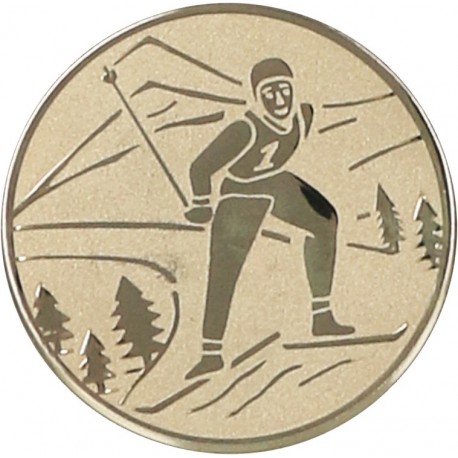 Emblemat samoprzylepny złoty - narciarstwo klasyczne - D2-A94/G