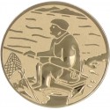 Emblemat samoprzylepny złoty - wędkarstwo - D1-A55