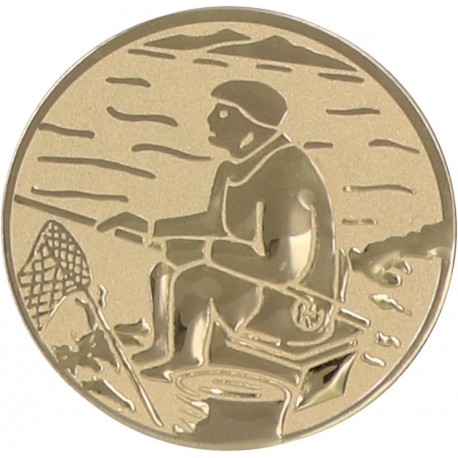 Emblemat samoprzylepny złoty - wędkarstwo - D2-A55