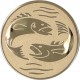 Emblemat samoprzylepny złoty - wędkarstwo - D1-A56
